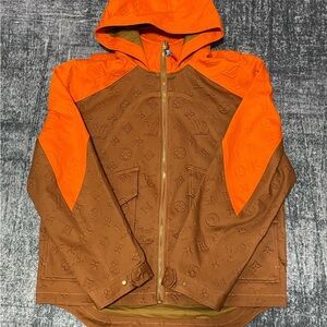 Louis Vuitton Orange and Brown Monogram Hoodie